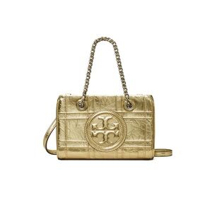 Tory Burch Fleming Soft Metallic Quilt Mini Chain Tote